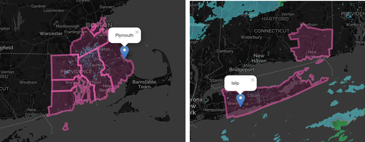 Winter storm warnings