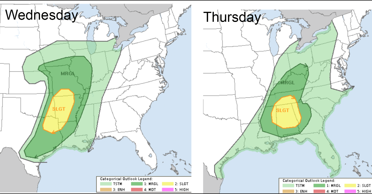 Slight Risk area