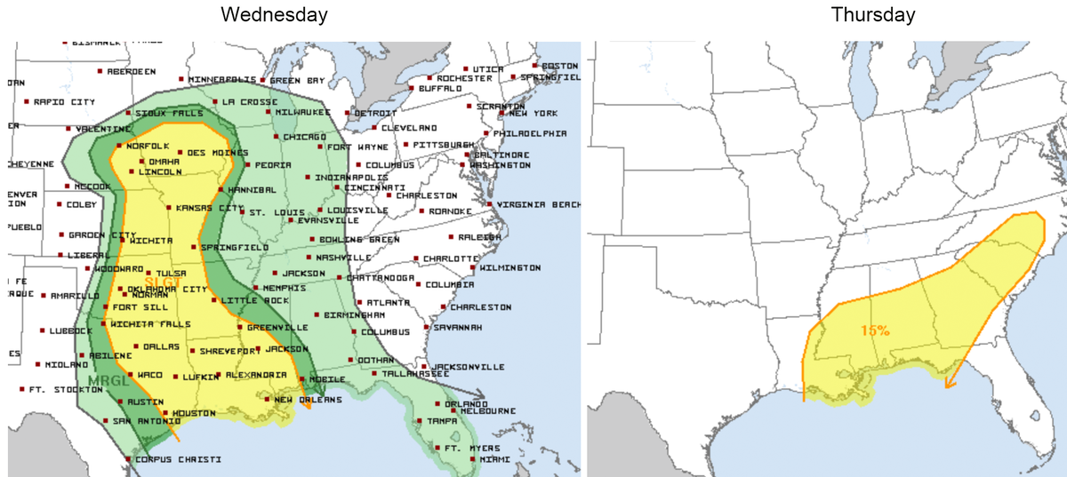 SPC day 3 and 4 outlooks
